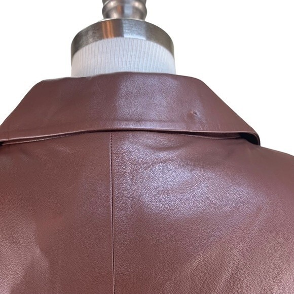 NWT Zeynep Arcay Seventies Brown Blazer Lamb Leather Jacket 10 - Picture 11 of 11